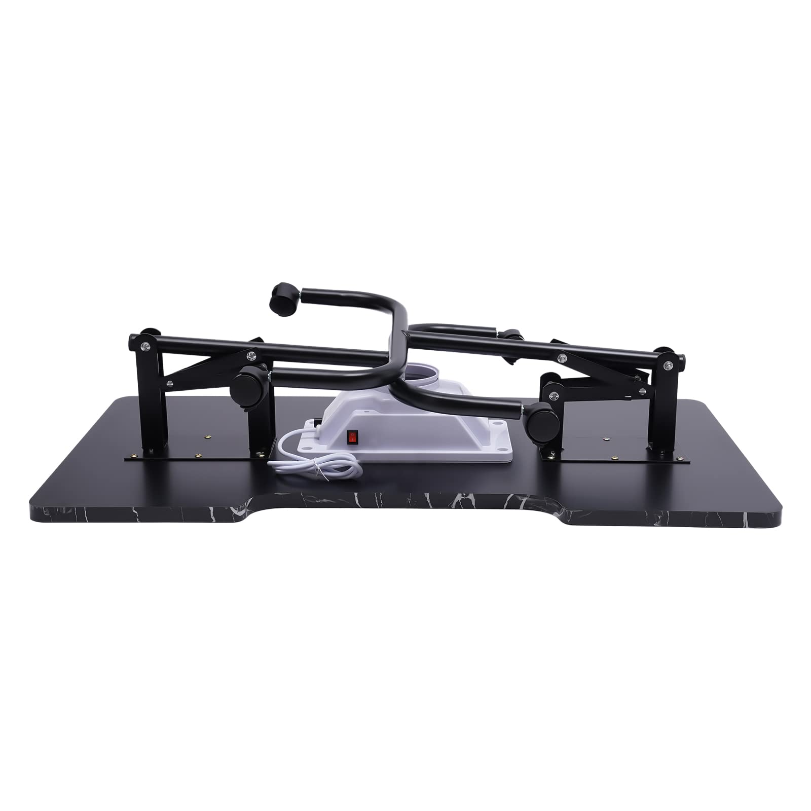 Mesa de uñas profesional con aspiración de polvo, 2800 rpm, plegable, 94 x 48 cm, mesa de manicura 40 kg, lista para usar, 220 V, enchufe europeo, ruedas y bolsa de filtro de polvo