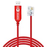 Feanteek 10FT USB to RJ9 Cable for Meade 505 Telescope (LX65, ETX127, ETX125, ETX-90, LXD75, LX80, LX90), Autostar, Audiostar, PC/Laptop
