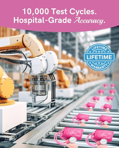 Image of FriCARE Pink Manual Blood Pressure Cuff for Nurses /Nursing /Medical Students