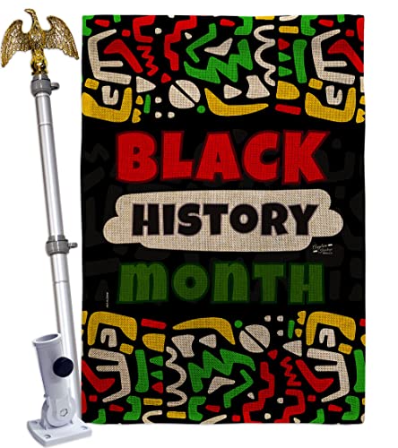 Angeleno Heritage Celebrate Black History House Flag Eagle Set Lives Matter BLMCelebrates African Americans Heritage Decoration Banner Small Garden Yard Gift Double-Sided, Made in USA
