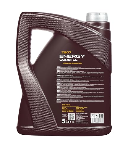 Image of MANNOL 7907 Energy Combi LL SAE 5W-30 (5L) API SN ACEA C3 MULTIGRADE BI-SYNTHETIC ENGINE OIL FOR PETROL AND DIESEL ENGINES OF CARS IMPORTED FROM GERMANY 5L