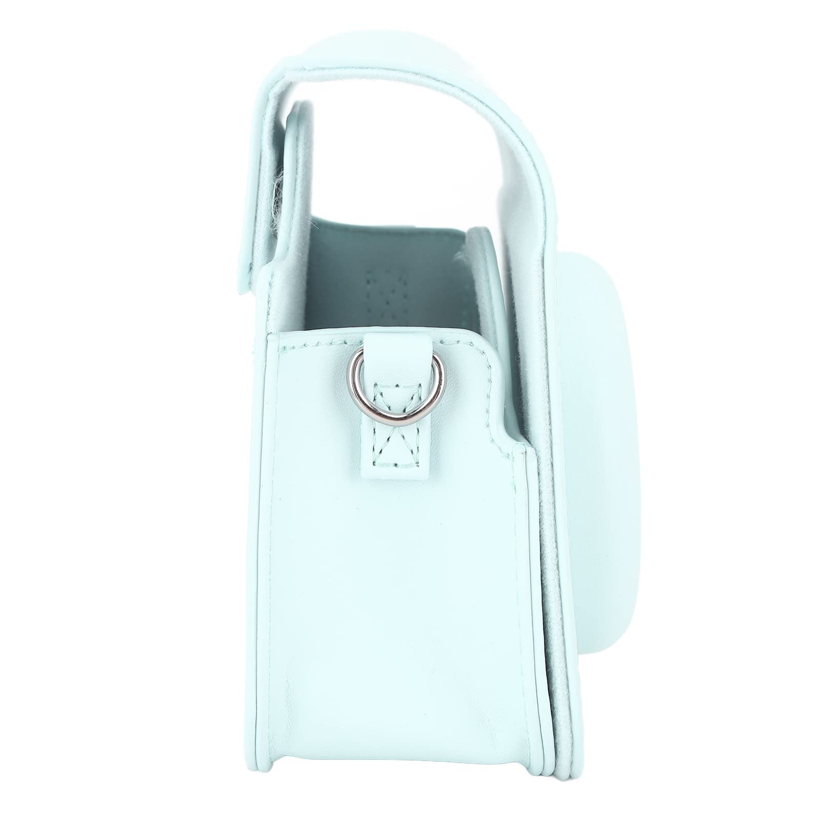 Etui na Aparat Natychmiastowy do Mini 12, Torba ze Skóry PU Torba Ochronna na Aparat Natychmiastowy z Odpinanym Regulowanym Paskiem na ramię (Miętowo-zielony)