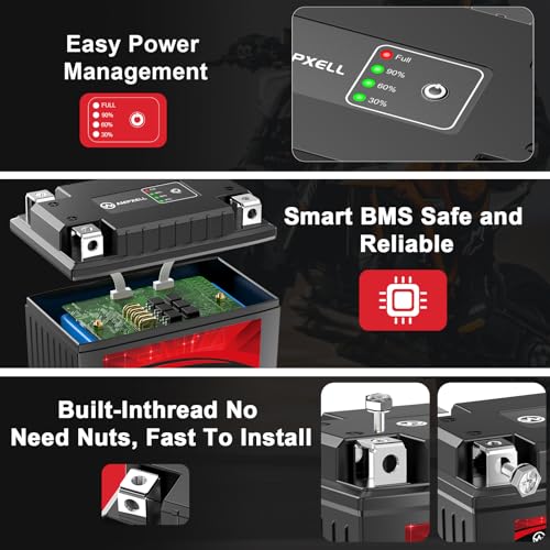 Image of YTX14AH Lithium Motorcycle Battery, 12V 4Ah 240 CCA 2.8 lbs Lightweight, Powersports Replacement for ATV UTV Scooter Generator,Compatible with Polaris Sportsman 570 Ranger 500 Kawasaki