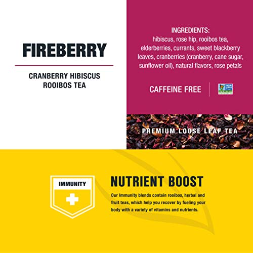 image for Tiesta Tea | Fireberry, Loose Leaf Cranberry Hibiscus Rooibos Tea | Al