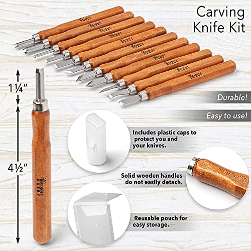 Bright Hobby Pumpkin and Wood Carving Tools. Multi-Purpose Carving Kit for Fruits, Pumpkin, Wood, Soap Etc - Thumbnail 5