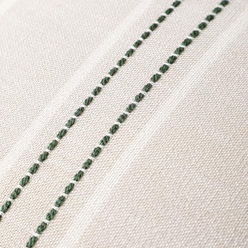 Image of Hckot Spring Throw Pillow Covers 16x16 Set of 2 Green Pillow Covers Farmhouse Decorative Pillows Textured Linen Square Cushion Covers for Sofa Couch Bed Living Room Decor(Dark Green)
