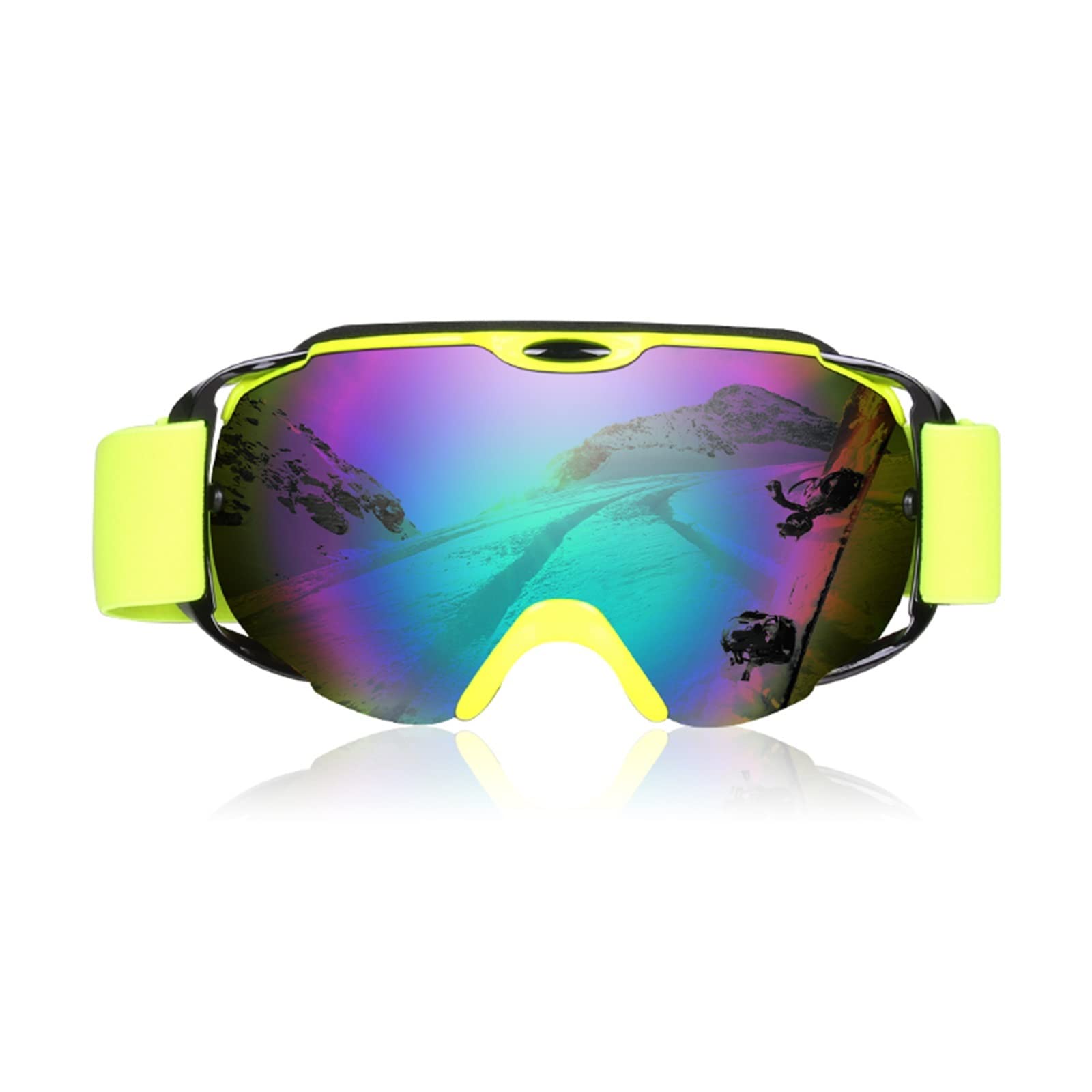 Dieffematic HXJ Skibrille, Einzel- und Doppel-Skiausrüstung, doppellagig, Anti-Beschlag- und Wind-Skibrille, Anti-Skibrille (Farbe: C1)