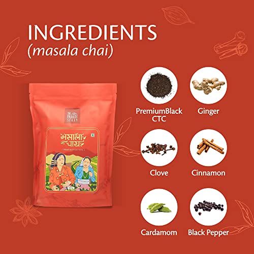 Image of The Pahadi Story Masala Chai 100g Trial Pack | Assam Masala Tea with Natural Indian Spices | Kadak Chai Masala for Milk Tea