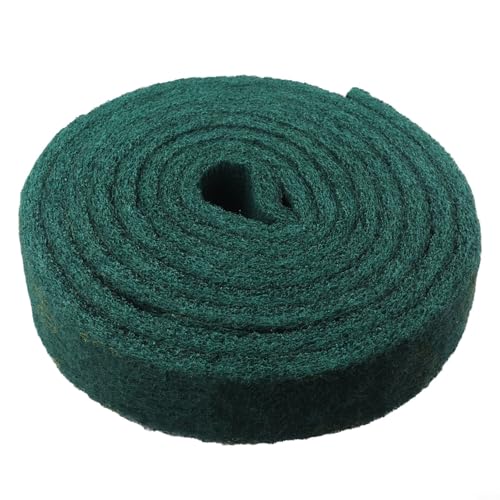 Rollo de estropajo de 5,8 m para limpieza de cocina, estropajo de nailon resistente y esmeril para ollas, platos, estufas, azulejos, verde, 7 cm x 5,8 m