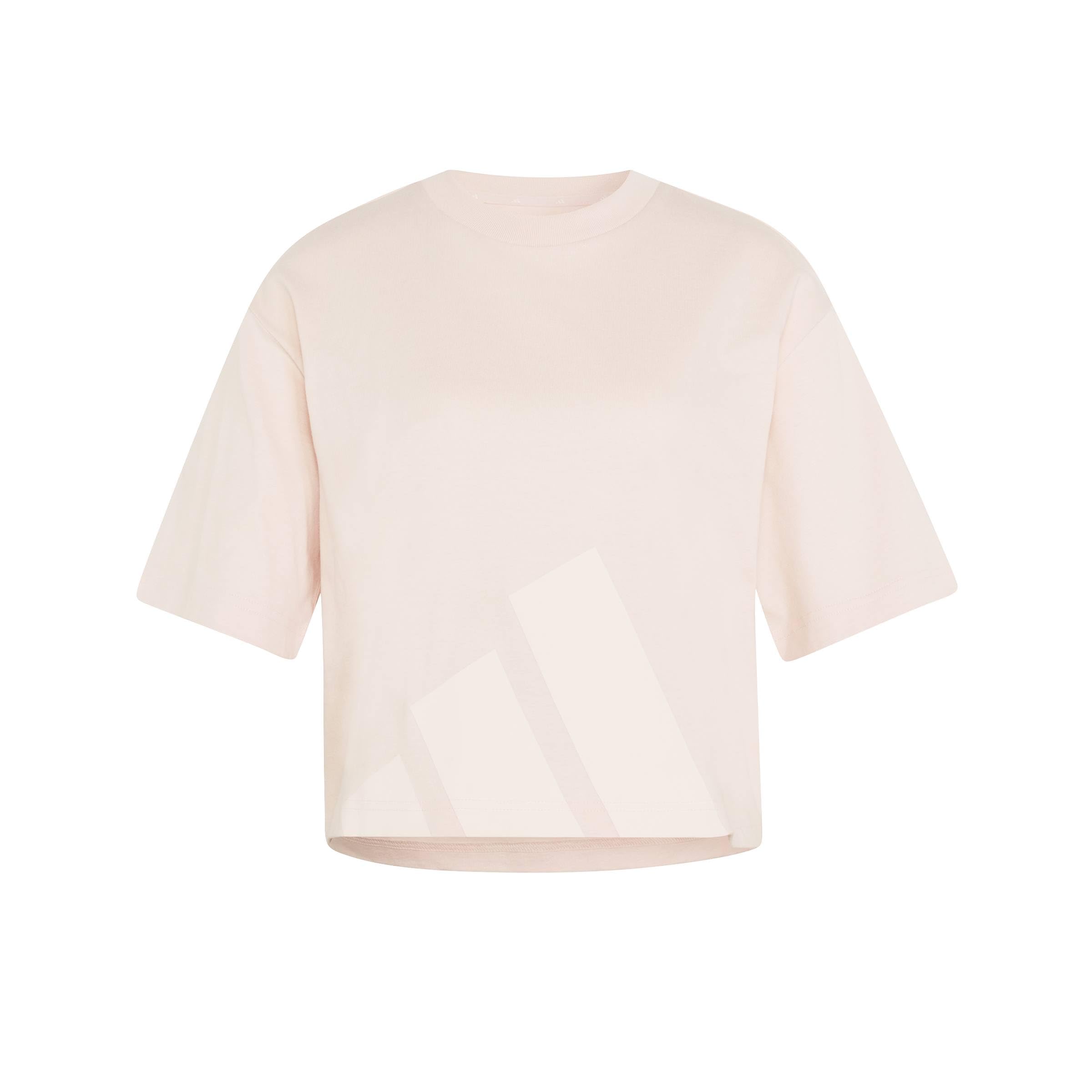 adidas Women's Essentials Big Logo Boyfriend T-Shirt, Blush Pink/Pink Tint, M