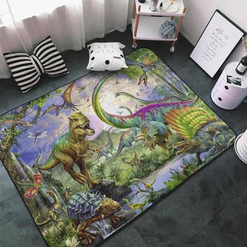 Tapete decorativo dinosaurio 100x150 cm suave y antideslizante miniatura 1