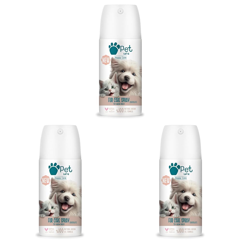 Pet Love Tüy Bakım Spreyi, Çikolata, 150 Mililitre (3 paketi)