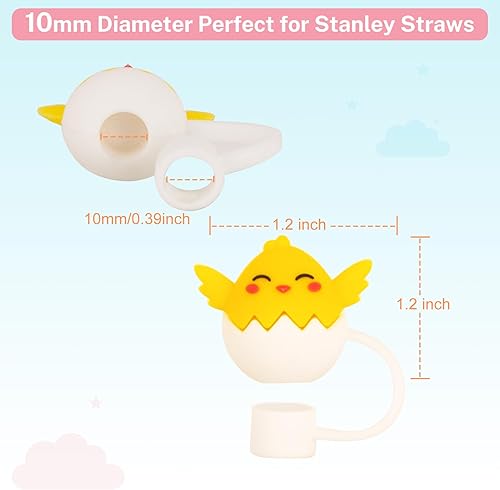Miniatura 9 de VVAYHUA Tapa de popote para copa Stanley, 4 piezas de popote de silicona de 0.394 in de diámetro compatible con vasos Stanley de 30 y 40 onzas,