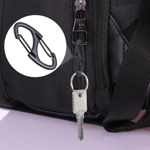 12 Pcs Zipper Clips Anti Theft Deterrent, Dual Opening Zippers Pull Replacement, Zipper Locks for Backpacks, Camping, Suitcases (Black)3