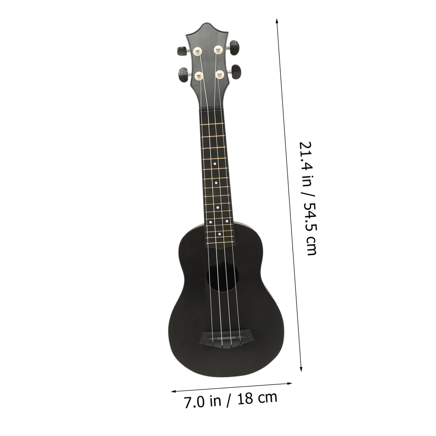 Ukulele Soprano in Legno Nero per Principianti Chitarra Acustica Corde Strumento Resistente e Facile da Accordare Regalo Educativo per Ragazzi e Ragazze