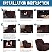H.VERSAILTEX Super Stretch Recliner Cover Recliner Couch Covers Recliner Chair Cover Form Fitted Non Slip Reclining Slipcovers for Standard Large Recliner, Soft Thick (1 Pack, Chocolate)