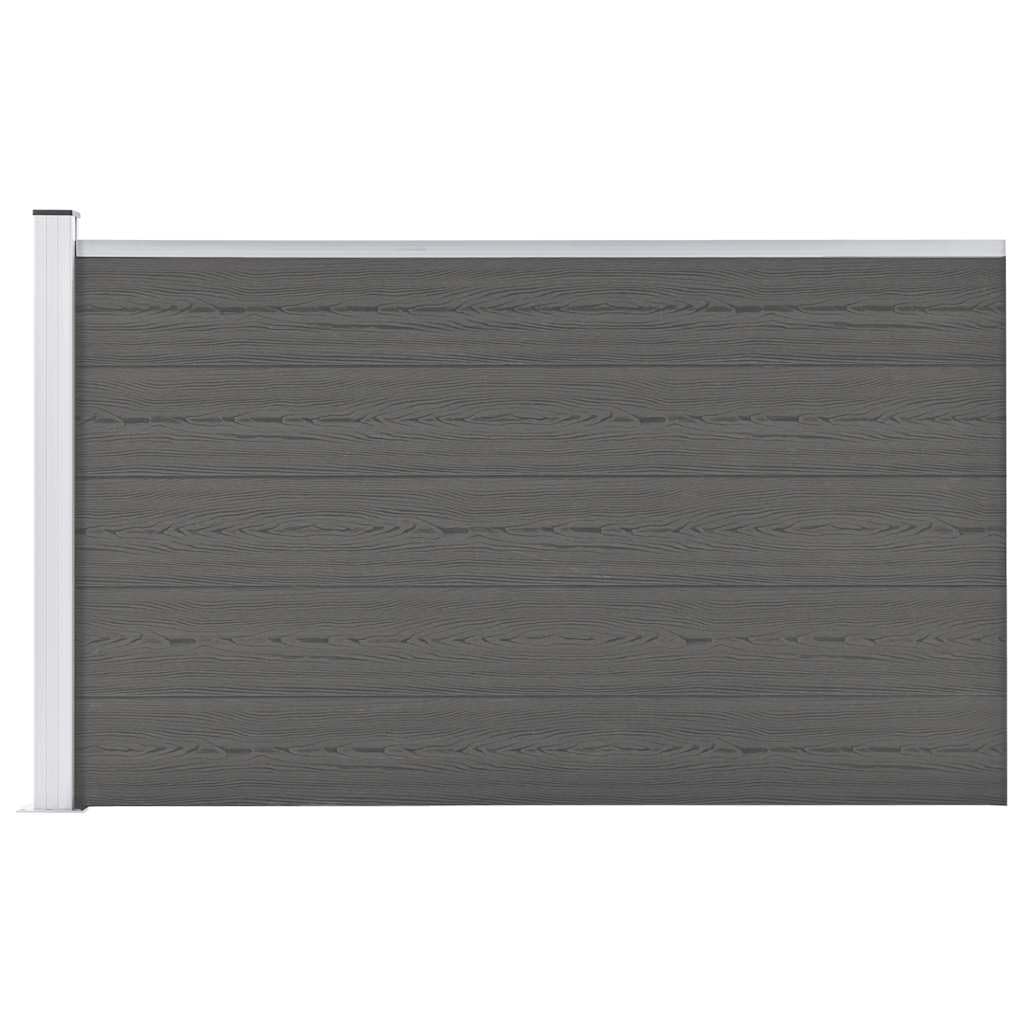 Gartenzaun aus Holz-Kunststoff-Verbund Zaunpanel Set 9 Platten WPC Zaunpanel Set für Garten und Hof Privatsphäre