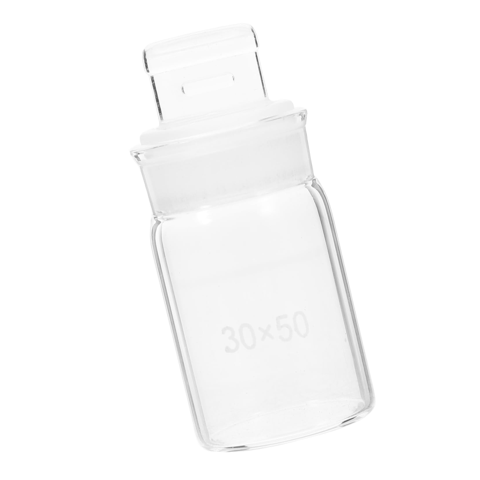 Unomor Laboratory Weighing Dishes Portable Large Lightweight Weighing Holder Experiment Weighing Bottles Weighing Bottle for Experiment Weighing Bottles for Laboratory Glass White