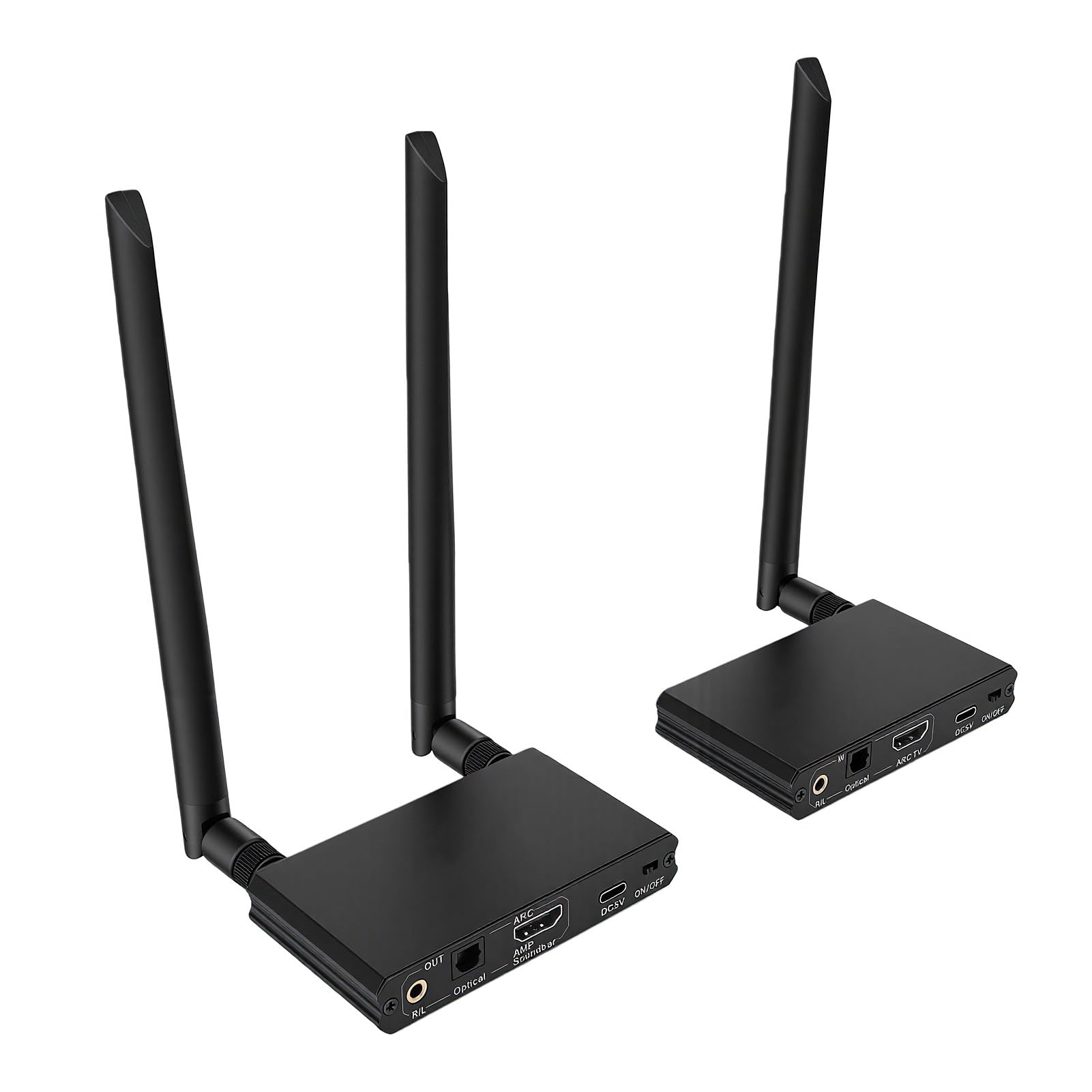 XUMIUZIY Receptor Transmisor de Sonido Inalámbrico de 2,4 GHz | Adaptador Bluetooth 5.3 de largo alcance de 164 pies con ARC óptico de 3,5 mm para altavoz de TV
