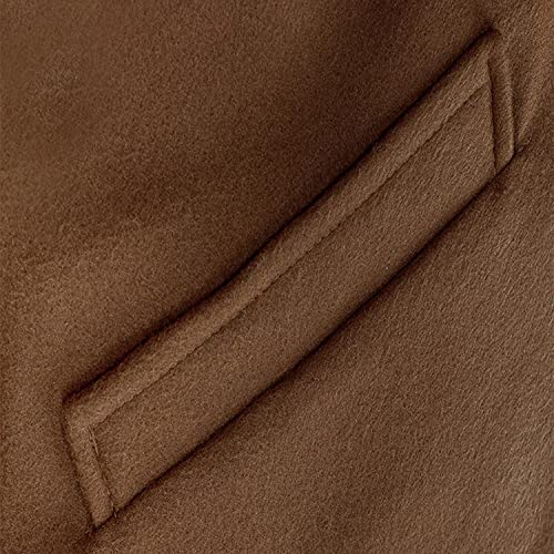 Leiyan Mens Draped Open Front Cardigan Trench Coat Long Sleeve Lapel Casual Double - Breasted Long Coat Jackets Streetwear(Brown,Xx-Large) #TOP4