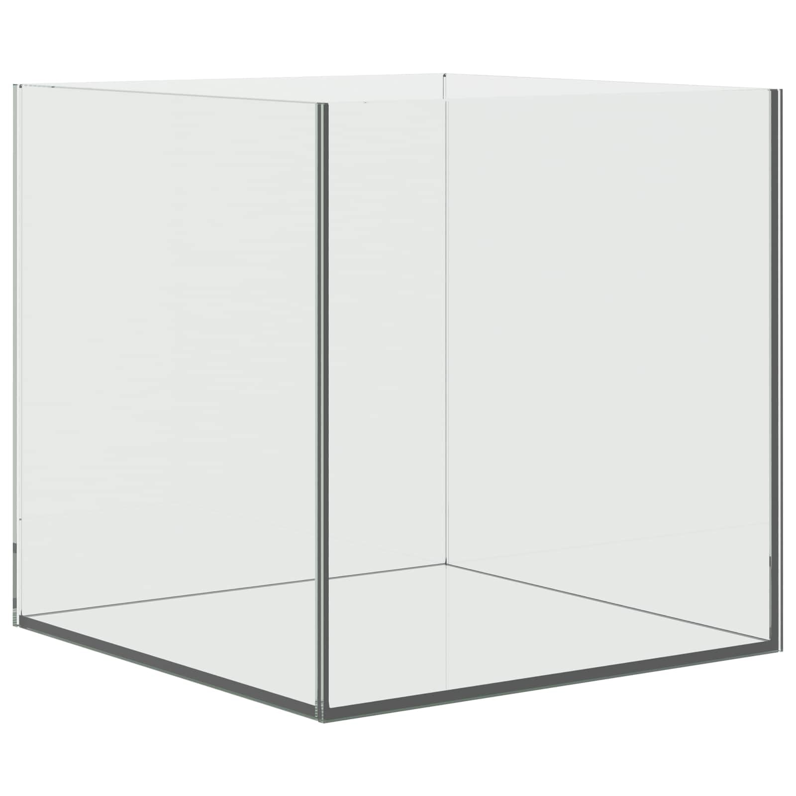 Acuario de 30 x 30 x 30 cm de cristal para peces – Acuario de peces transparente con visión de 360 grados y bordes pulidos