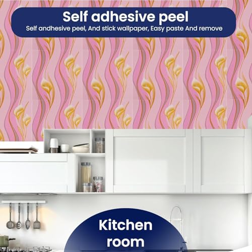 Image of CVD 3D PE Foam Self-Adhesive Wall Stickers | Pink Pattern Wallpaper for Home, Hotel, Living Room, Bedroom & Cafe | DIY Decorative Panel (70 x 70 cm, Approx. 5.8 Sq. Feet, 1 Piece)