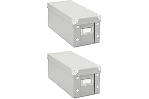 Okuna Outpost 2 Pack CD Storage Boxes with Lids
