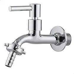 Torneira para Jardim, Lavanderia, Tanque e Área Externa em Metal Cromado 12 cm SOFTINOX 1/4 de Volta com Bico Removível — Resistente e Elegante, Canopla em ABS