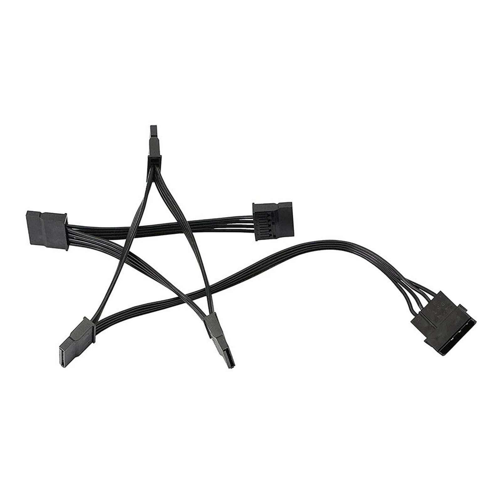 Generico Cavo sdoppiatore di alimentazione da 4 pin IDE a 5 SATA 15
