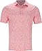 Greg Norman Men's Ml75 Microlux Vine Print Golf Polo Coral 2Xl