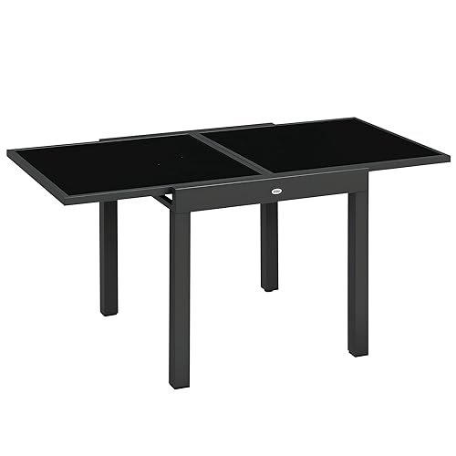 Outsunny Table Extensible de Jardin Grande Taille dim. dépliées 160
