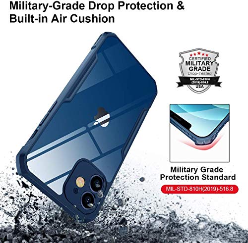 Image of RIGGEAR Xundd Back Cover Case for iPhone 12 Pro Max (Armor|PC and TPU|Blue)