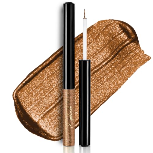 Image of Parul Garg Beauty PARIE Ultra-Define Shimmer Liquid Eyeliner | Waterproof, Long-Lasting & Quick-Drying | Precision Applicator | Enriched with Argan Oil | Intense Shimmer Finish | 3 ml (Bronze Brown)