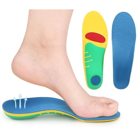 Orthotic Arch Support Shoe Insert Insoles for Plantar Fasciitis Shoe Insoles Inserts-Gel Insoles Shock Absorbing Insoles-Boot Insoles for Flat Feet, Pain Relief for Men and Women Size: L UK (8-12) Cover