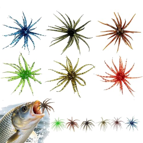6Pcs Urchin Baits for Bass Fishing Creature Bait Dice Baits 4.3in - image 1