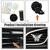 2PCS Car Vent Air Diffusers,Rhinestone Butterfly Air Vent Clips for Women Decorating Car Fresh Air #2
