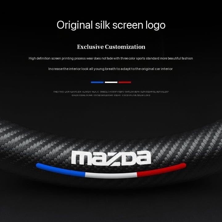 Housse De Volant Cuir Microfibre Pour Mazda MX-5 ND - Anti-dérapant, Respirant, Logo Mazda