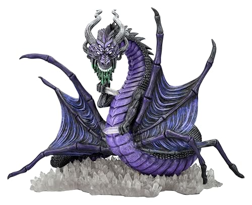 Figuren Shop GmbH Derek Frost's Erddrache Koss - Furchterregende Drachenfigur, Spinnen-Drache, 36,5 cm