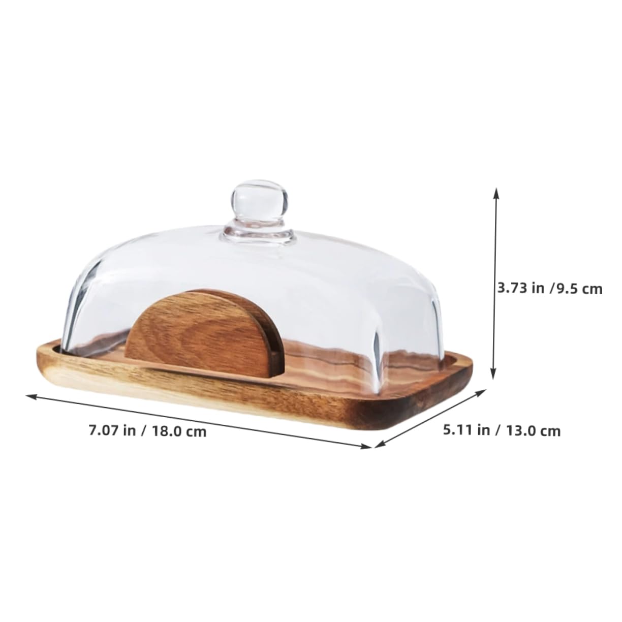 STOBAZA Wooden Butter Dish with Lid Versatile Butter Storage Box for Kitchen Counter Refrigerator Elegant Cheese Holder for Snacks Desserts Easy to Clean Decor Item