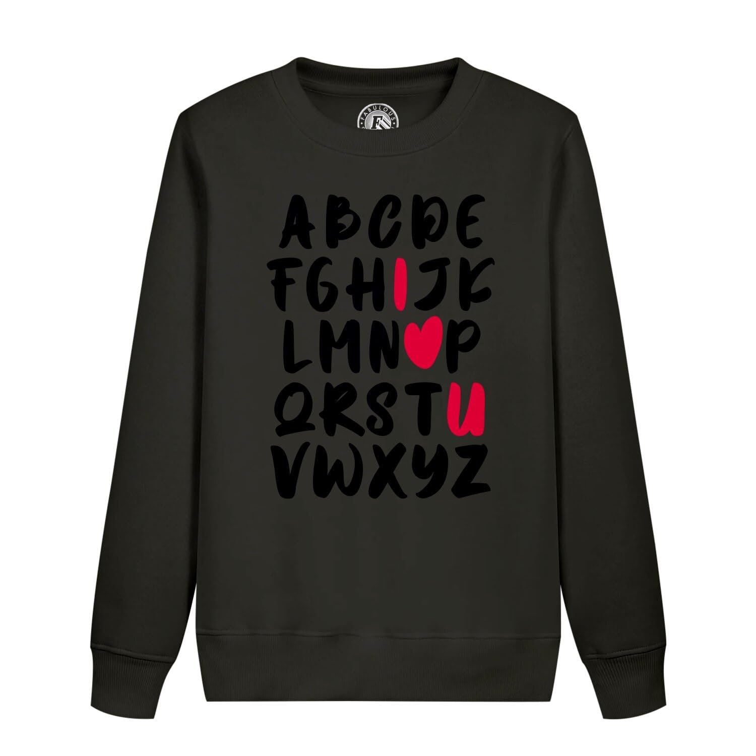Sweatshirt enfant alphabet amour Saint Valentin pull mignon coton - 4