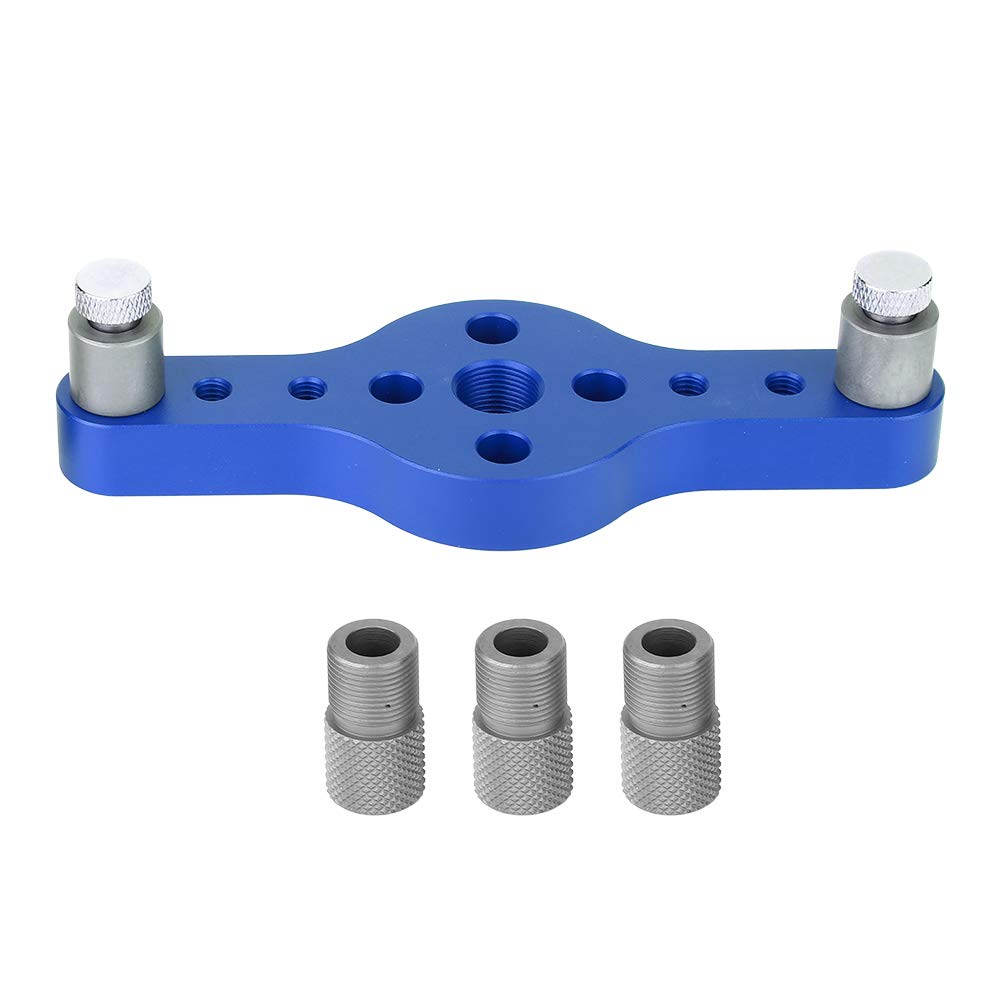 Joyzan Vertical Pocket Jig, Hole Woodworking Doweling Kit Self Centering Floating Shelf Drill Guide Wood Punch Positioner Locator Dowel Aluminum Alloy Straight Bracket for Invisible Shelves Tool Bit โ image 1