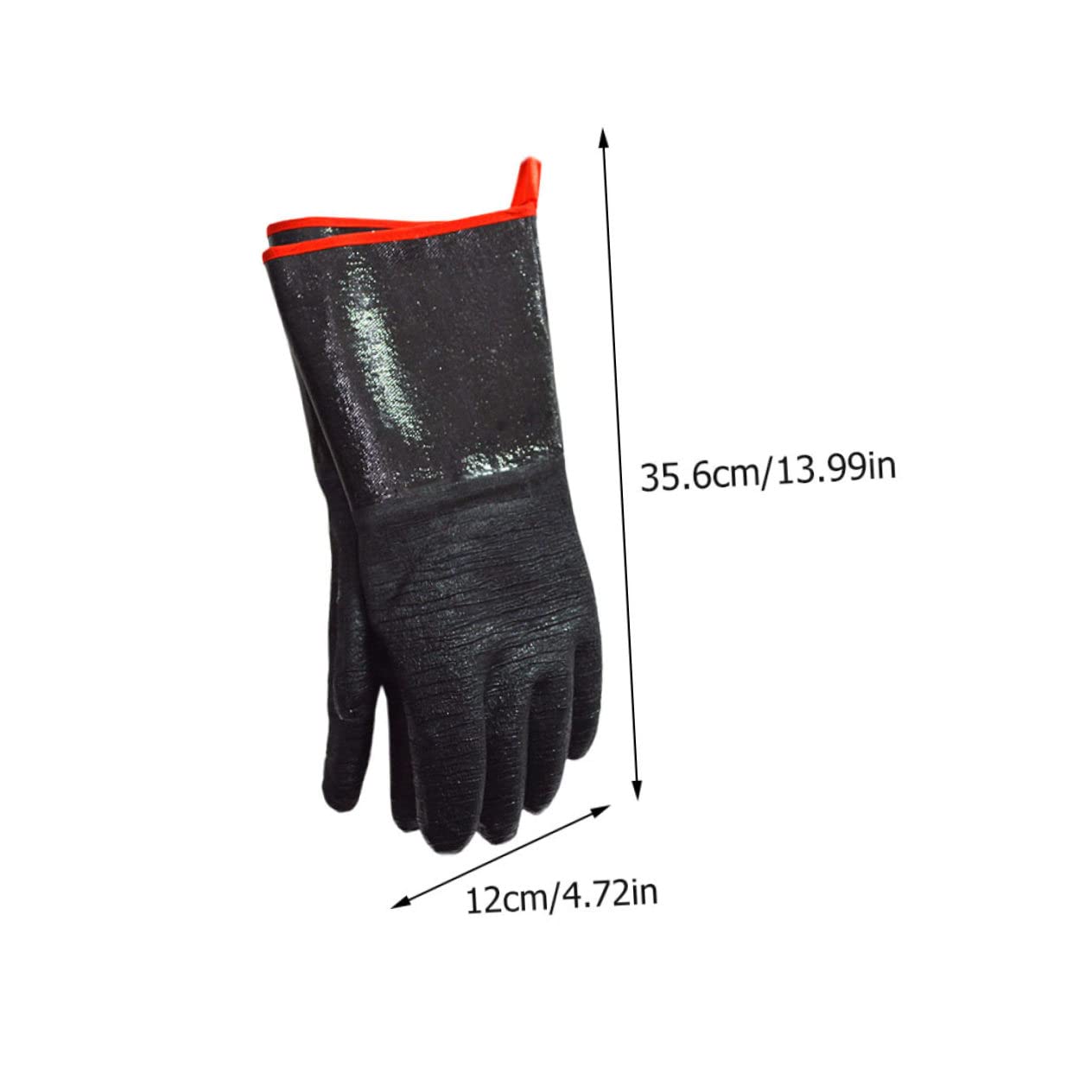 Guanti da Forno in Neoprene Neri Resistenti al Calore, 1 Paio