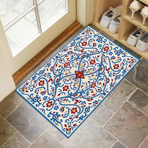 Felpudo alfombrilla antideslizante resistente de 60x90 cm con elementos de vid 5