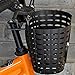 YeloYolker Boys Bike Basket with Bell, Cute Bicycle Front Handlebar Basket for Kids, Toddlers, Plastic Scooter Basket(Police Car)