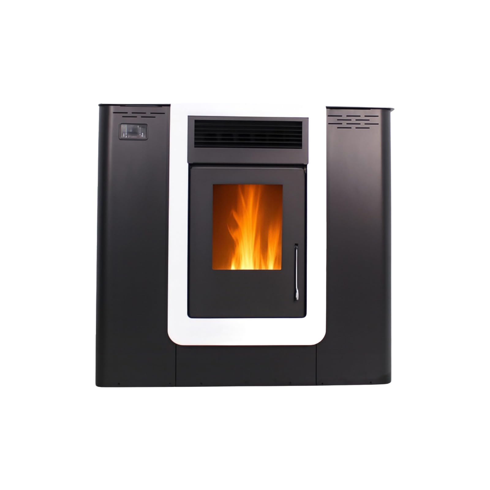 EIDER BIOMASA Estufa de Pellets PASILLO 10 CANALIZADA – 11,12 kW – Canalizable Multiestancia – Rendimiento 90% – Hasta 250 m³ – Tolva 13 kg – Programable WiFi – Clase A+