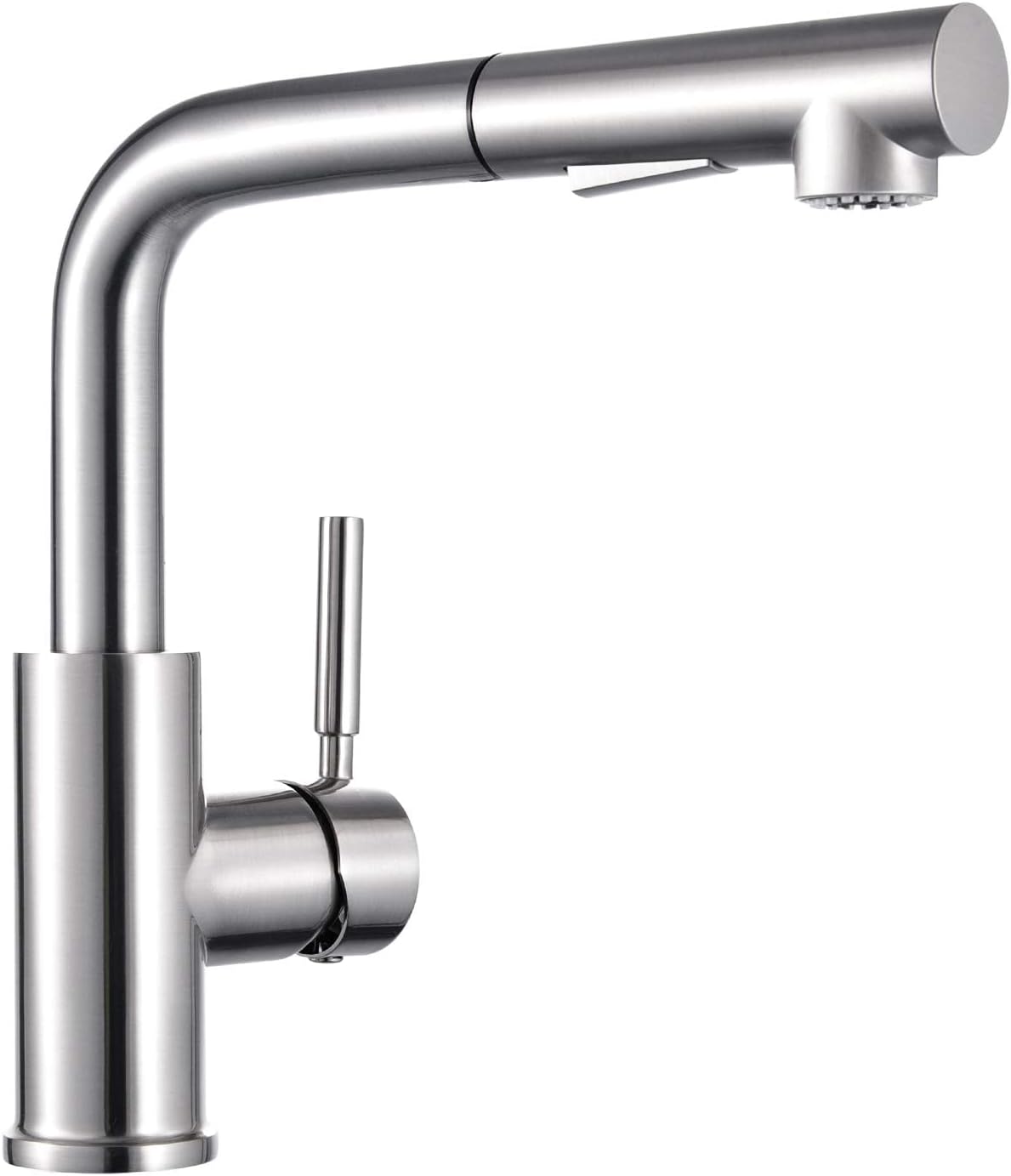 Auralum Schwarz Wasserhahn Küche ausziehbar, Einhebel Küchenarmatur 360