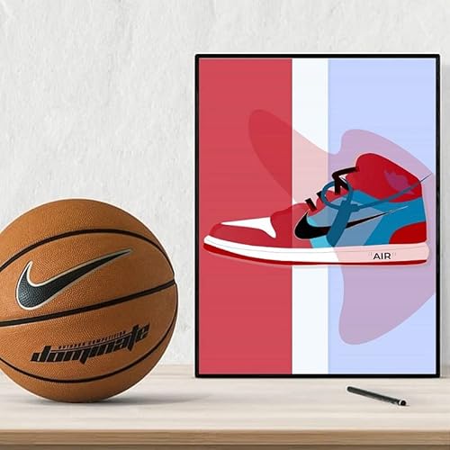 Poybux Design - Aj Wall Glossy Paper Art Poster Prints, Set Of 4 (8''X10'') Unframed, Aj Room Decor, Gym Shoes Art Sports Themed Wall Art For Boys Room Wall Decor,Gift For Boys, #TOP7