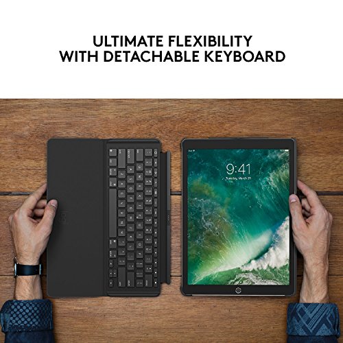 Logitech iPad Pro 10.5 inch Keyboard Case | Slim Combo with Detachable, Backlit, Wireless Keyboard and Smart Connector (Black) by Logitech - Image 4