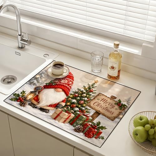 Image of Stove Top Cover for Electric Stove: 28''x20'' Stove Cover Elevate Your Kitchen Reliable Heat Protection,Non-Slip Kitchen Decor (Gnome)