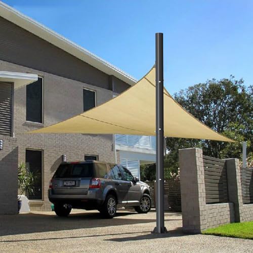 iFvBey 12ft Sun Shade Sail Pole - 3\" Diameter Outdoor Sunshade Sail Post Support Awning Canopy Heavy Duty Metal Pole Kit for Patio Garden Deck Playground Backyard - Thickness 2.0mm 1pack